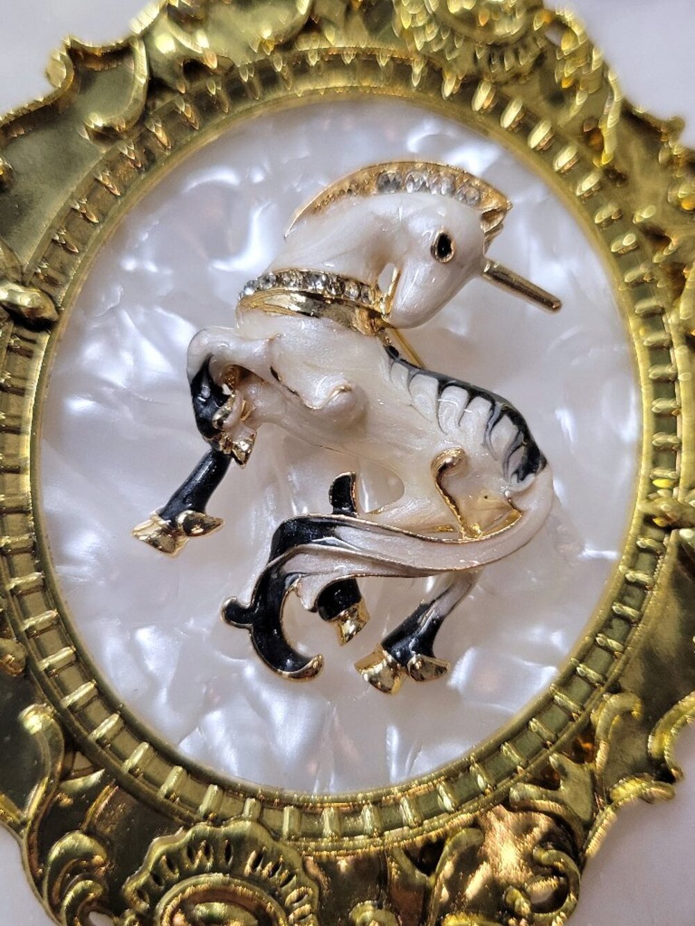 Whimsical Sparkly Unicorn Pin Brooch